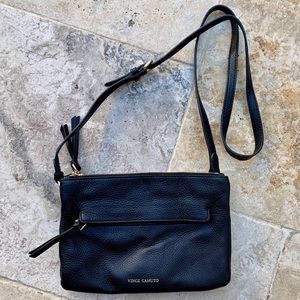 Vince Camuto Black Leather Crossbody Purse